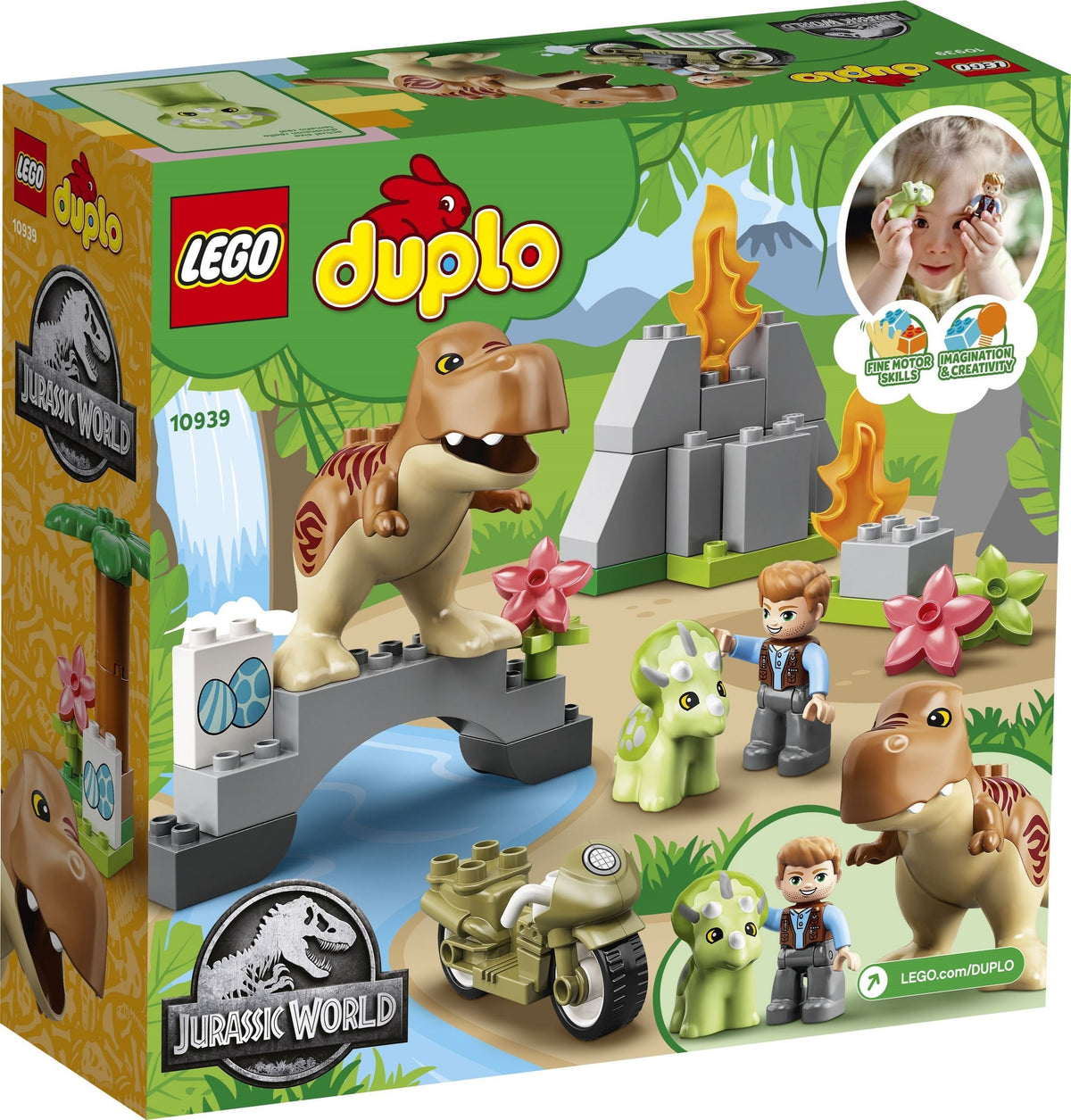 LEGO DUPLO Jurassic World T rex and Triceratops Dinosaur Breakout 1093