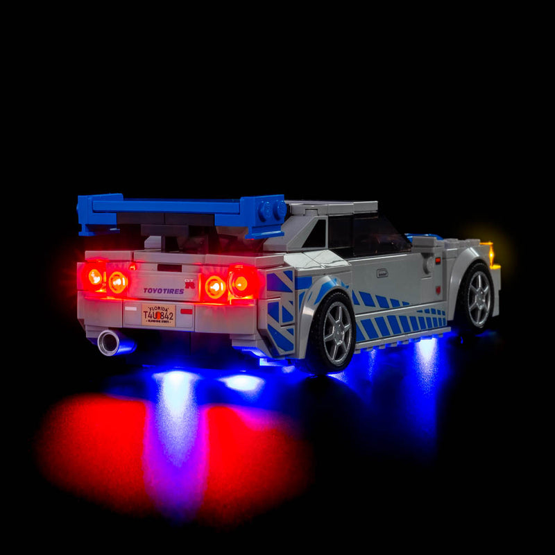 For 2 Fast 2 Furious Lego 76917 Nissan Skyline GT-R (R34) DIY LED Light Kit